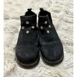 Keds Black Suede Ankle Boots with Embroidered Flowers – Girl’s Size 12 (EUR 29)